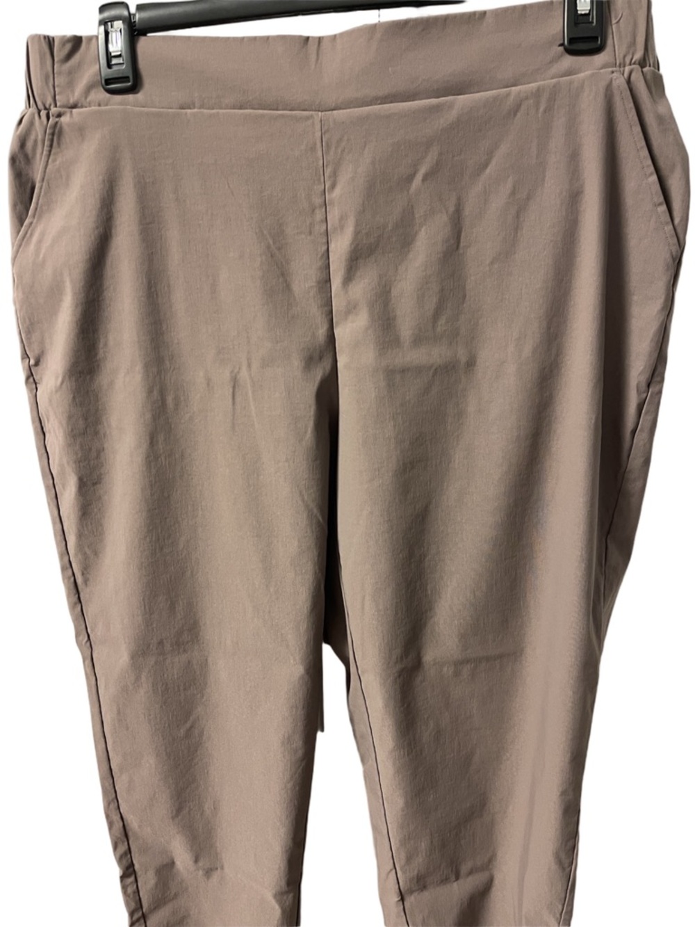 Modern Ambition Travel Relaxed Stretch Nylon Pants in Taupe Elastic Waist Sz XXL
